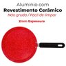 Frigideira Antiaderente Tapioqueira Cerâmica Indução Preto e Vermelho 22cm - Lyor - 3