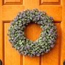 Ver imagem 2 de Guirlanda Artificial Enfeite Decorativo Coroa de Flores 25cm