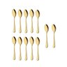 Colher de Cafe Dourado Jogo de Colheres Aço Inox 50un - 1