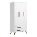 Ver imagem 1 de Guarda Roupa Roupeiro Infantil Qencanto Retrô Qmovi Branco Acetinado