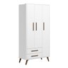 Guarda Roupa Roupeiro Infantil Qencanto Retrô Qmovi Branco Acetinado - 1