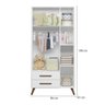 Guarda Roupa Roupeiro Infantil Qencanto Retrô Qmovi Branco Acetinado - 2