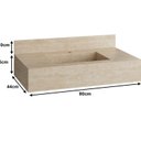 Ver imagem 2 de Bancada em Porcelanato para Banheiro Completa Alto Padrão 80cm X 15cm com Cuba Esculpida Helena