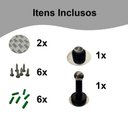 Ver imagem 4 de Trava Porta Pino Magnético Preto Adesivo/ Parafusado