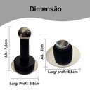 Ver imagem 3 de Trava Porta Pino Magnético Preto Adesivo/ Parafusado