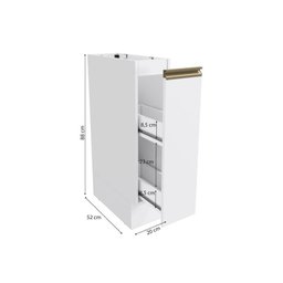 Nicho Porta Condimentos Celeste Kappesberg 100% Mdf Branco 20cm - 4