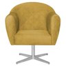 Poltrona em Suede Base Giratória de Metal Herrera - 2