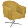 Poltrona em Suede Base Giratória de Metal Herrera - 4