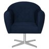 Poltrona em Suede Base Giratória de Metal Herrera - 2