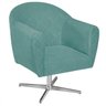 Poltrona em Suede Base Giratória de Metal Herrera - 4