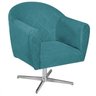 Poltrona em Suede Base Giratória de Metal Herrera - 4