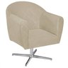 Poltrona em Suede Base Giratória de Metal Herrera - 4
