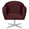 Poltrona em Suede Base Giratória de Metal Herrera - 2
