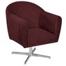 Poltrona em Suede Base Giratória de Metal Herrera - 4