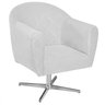 Poltrona em Suede Base Giratória de Metal Herrera - 4