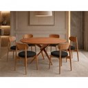 Ver imagem 1 de Sala de Jantar Torino 6 Lugares Tampo em MDF Café 135cm