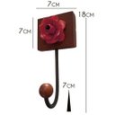 Ver imagem 2 de Cabideiro de Parede Artesanal para Bolsas e Roupa de Quarto Rustico de Ferro Libertas Rosas Artesana