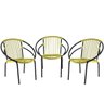 Jogo Com 3 Cadeiras Eclipse De área Amarelo - 1