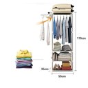 Ver imagem 7 de Guarda Roupa Portatil Arara Cabideiro 3 Prateleiras Organizador Armario Brinquedos