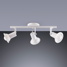 Luminária de Teto Spot Trilho Direcionável Octa Cupps 3 Lâmpadas Praia Litoral E27 Bivolt:Branco/110 - 2