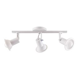 Luminária de Teto Spot Trilho Direcionável Octa Cupps 3 Lâmpadas Praia Litoral E27 Bivolt:Branco/110 - 1
