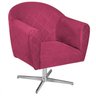 Poltrona em Suede Base Giratória de Metal Herrera - 4
