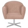 Poltrona em Suede Base Giratória de Metal Herrera - 2