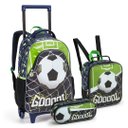 Ver imagem 1 de Kit Mochila Rodinha Escolar Infantil Menino Futebol/basquete