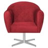 Poltrona em Suede Base Giratória de Metal Herrera - 2