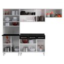 Ver imagem 3 de Cozinha Completa em Aço Topázio 12 Portas 3 Gavetas com Vidro Preto - Telasul