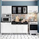 Ver imagem 1 de Cozinha Completa em Aço Topázio 12 Portas 3 Gavetas com Vidro Preto - Telasul