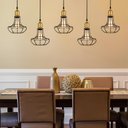 Ver imagem 2 de Kit 12 Pendente Aço Taschibra 40w Vintage 185 Preto Lustre