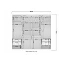 Ver imagem 4 de Quarto Completo Casal Guarda Roupa 8PT Master 8.4 + Cômoda Marabá Branco S. Andirá