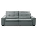 Ver imagem 7 de Sofa Retratil Reclinavel 2 Lugares 2,00m Atlantis Veludo Cinza Claro Lansofbr