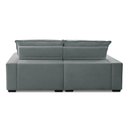 Ver imagem 2 de Sofa Retratil Reclinavel 2 Lugares 2,00m Atlantis Veludo Cinza Claro Lansofbr