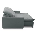 Ver imagem 3 de Sofa Retratil Reclinavel 2 Lugares 2,00m Atlantis Veludo Cinza Claro Lansofbr