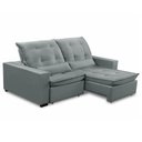 Ver imagem 5 de Sofa Retratil Reclinavel 2 Lugares 2,00m Atlantis Veludo Cinza Claro Lansofbr