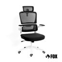 Ver imagem 2 de Cadeira Presidente Escritório Giratória Fox Office Preta e Branca - Z411