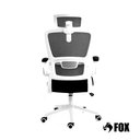 Ver imagem 5 de Cadeira Presidente Escritório Giratória Fox Office Preta e Branca - Z411