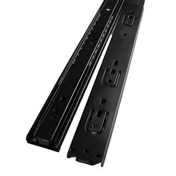 2 (1 Par) Corrediças Black Trilho Telescópico 24cm Gavetas - 9
