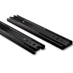 2 (1 Par) Corrediças Black Trilho Telescópico 24cm Gavetas - 6