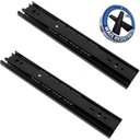 Ver imagem 1 de 2 (1 Par) Corrediças Black Trilho Telescópico 24cm Gavetas