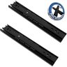 2 (1 Par) Corrediças Black Trilho Telescópico 24cm Gavetas - 1