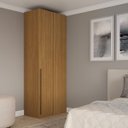 Ver imagem 1 de Guarda Roupa de Canto Reto Modular Altezza Trend Belmax Branco:freijó