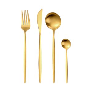 Faqueiro Constantinne 24 pecas em aco inox cor dourada