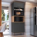 Ver imagem 2 de Armário Torre Quente 0,80m 2 Fornos 3 Portas Isabelle