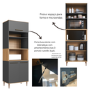 Ver imagem 6 de Armário Torre Quente 0,80m 2 Fornos 3 Portas Isabelle