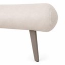 Ver imagem 3 de Cama Japonesa Queen Ema com Cabeceira Courino Bege e Linho Off White Madeira Sallar Home