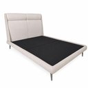 Ver imagem 5 de Cama Japonesa Queen Ema com Cabeceira Courino Bege e Linho Off White Madeira Sallar Home