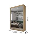 Ver imagem 4 de Guarda Roupa Solteiro Espelho 2 Portas em Perfect Lugano